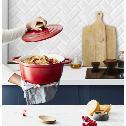 Braadpan AIR E2544655 24 cm, 4,7 l, rood, aluminium, Tefal