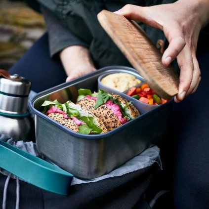 Lunchtrommel 1,25 l, marine, roestvrij staal, Black+Blum