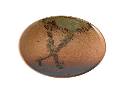 208801 jidelni talir wabi sabi 25 cm hneda keramika mij