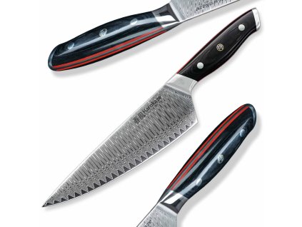 Japans mes GYUTO HARUKAZE PROFESSIONAL 20 cm, zwart, Dellinger