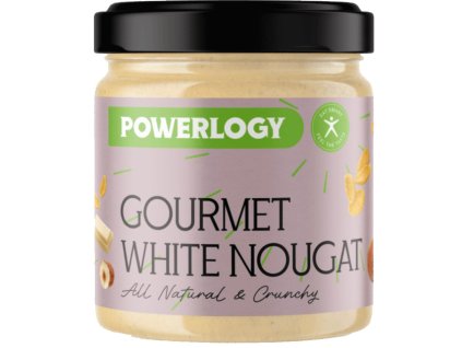 Nougatpasta 330 g, wit, Powerlogy