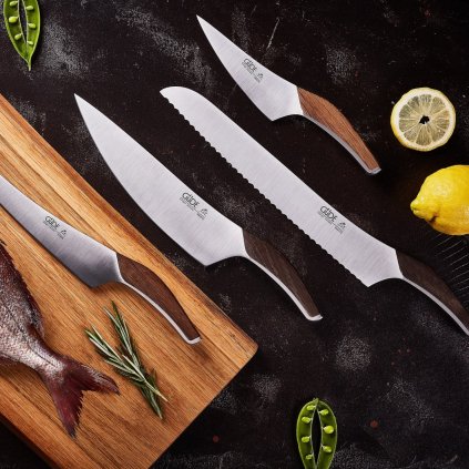 Koksmes SYNCHROS 21 cm, bruin, Güde