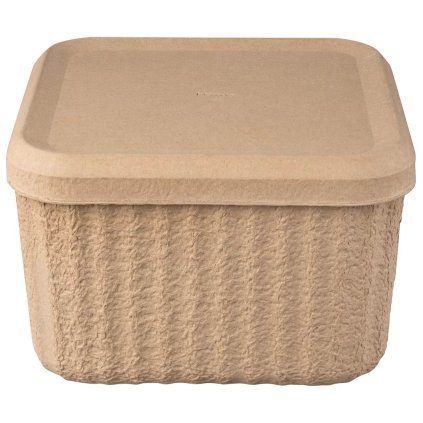 Opbergbak REDO 30,5 x 20 cm, set van 2 stuks, bruin, papier, Blomus
