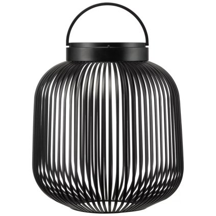 Draagbare tafellamp LITO M 30,5 cm, LED, zwart, staal, Blomus