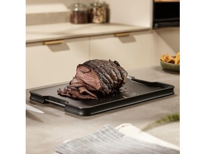 Snijplank CUT&CARVE 60208 41 x 29 cm, zwart, kunststof, Joseph Joseph