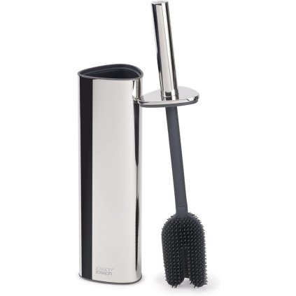 Toiletborstel met houder FLEX 360 LUXE 70583 44 cm, zilver, roestvrij staal, Joseph Joseph