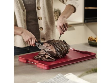 Snijplank CUT&CARVE 60210 47 x 33 cm, rood, kunststof, Joseph Joseph