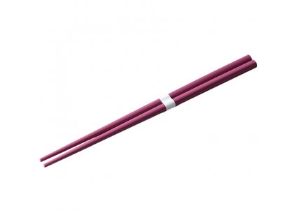 Eetstokjes 22,5 cm, pruim / wit, bamboe, MIJ