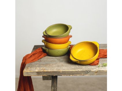 Ovenschaal DONABE 15 cm, geel, keramiek, MIJ