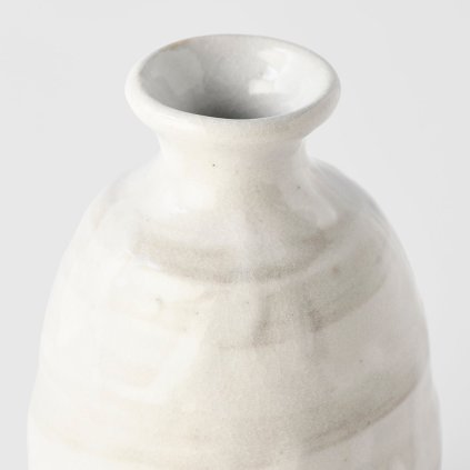 Sake-fles 350 ml, wit, keramiek, MIJ