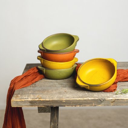 Ovenschaal DONABE 15 cm, groen, keramiek, MIJ