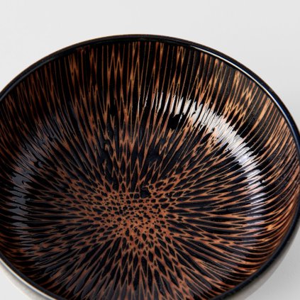 Eetkom BRONZE CONVERGING 15 cm, bruin, keramiek, MIJ