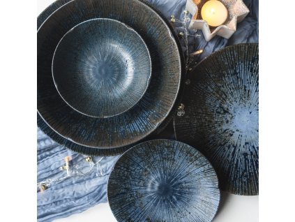 Tapasbord ICE DUSK 16,5 cm, blauw, keramiek, MIJ