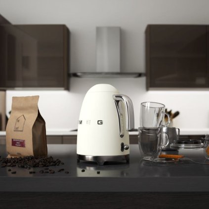 Waterkoker KLF03WHMEU 1,7 l, mat wit, Smeg