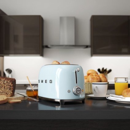 Broodrooster TSF01PBEU, 2 sleuven, pastelblauw, Smeg