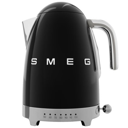 Waterkoker met temperatuurregeling KLF04BLEU 1,7 l, zwart, Smeg
