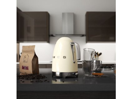 Waterkoker met temperatuurregeling KLF04CREU 1,7 l, crème, Smeg