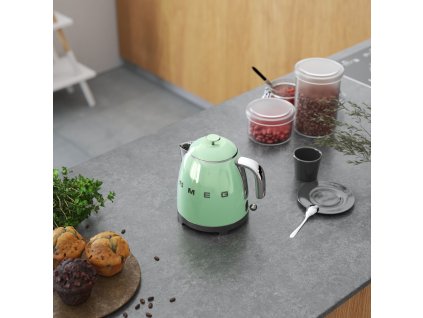 Waterkoker 50'S STYLE MINI KLF05PGEU, 800 ml, pastelgroen, Smeg