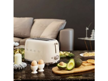 Broodrooster TSF01CREU, 2 sleuven, roomkleurig, Smeg