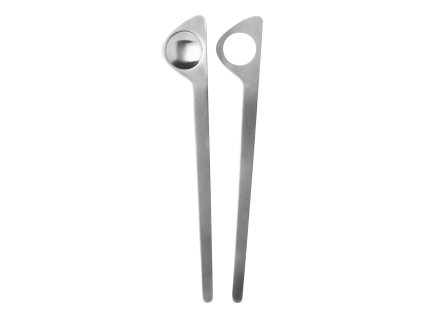 Slalepels ARNE JACOBSEN, set van 2 stuks, zilver, roestvrij staal, Stelton