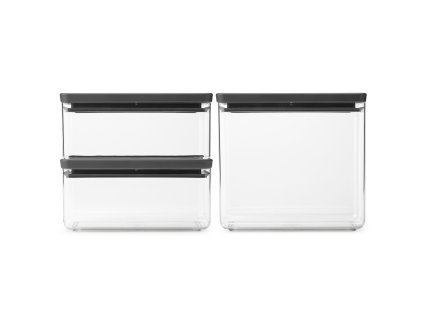 Voedselbewaarbakje (set) TASTY PLUS, 3 -delig, donkergrijs, Brabantia