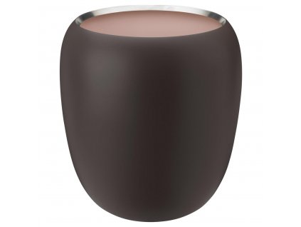 Vaas ORA 22 cm, donker poeder, roestvrij staal, Stelton