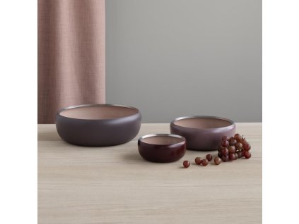 Fruitschaal ORA 30 cm, donker poeder, roestvrij staal, Stelton