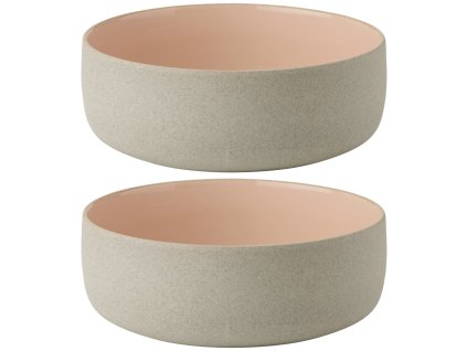 Serveerschaal EMMA 13,5 cm, set van 2 stuks, roos, keramiek, Stelton
