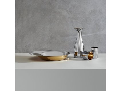 Fruitschaal NORMAN FOSTER 36 cm, zilver/goud, roestvrij staal, Stelton
