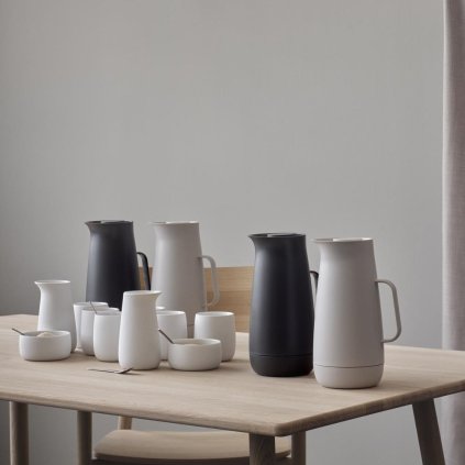 Thermoskan NORMAN FOSTER 1 l, lichtgrijs, kunststof, Stelton