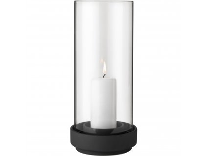 Windlicht  HURRICANE 28 cm, zwart, keramiek, Stelton