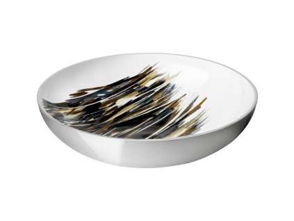Serveerschaal STOCKHOLM LIGNUM 40 cm, zilver, aluminium, Stelton