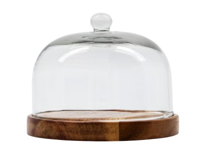 Serveerplank met stolp FROMAGE 13 cm, bruin, hout, Nicolas Vahé