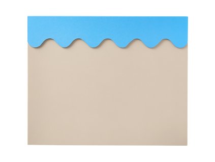 Bureaumat 40 x 50 cm, beige/blauw, Printworks