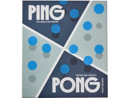 Tafeltennisset, 6-delig, blauw, Printworks