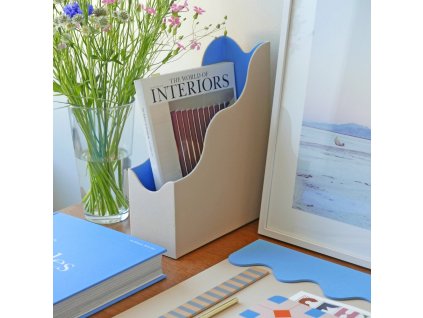 Bureau-organizer 25 x 31 cm, beige/blauw, Printworks