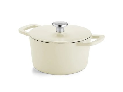 Braadpan MOMENTS 24 cm, ivoorwit, gietijzer, Fissler