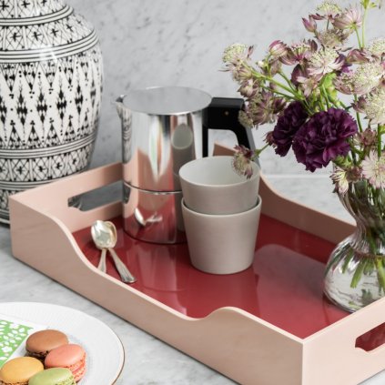 Decoratief dienblad SWELL 34 cm, kastanje, hout, Printworks