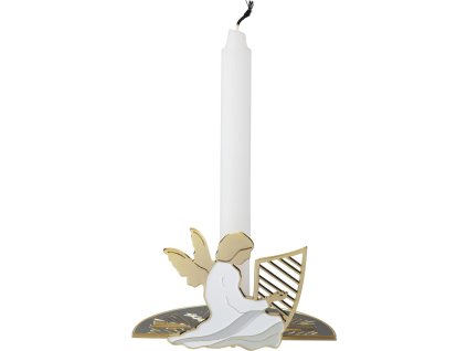 Kandelaar WHILE WAITING 10503 6 cm, messing, roestvrij staal, Stelton