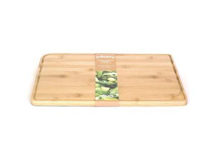 Snijplank NBA142 26 x 18 cm, bruin, bamboe, Pebbly