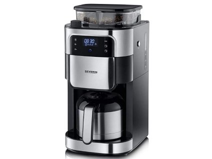 Koffiezetapparaat met druppelsysteem en filter met molen en thermoskan KA 4814 Severin 1,0 l zwart