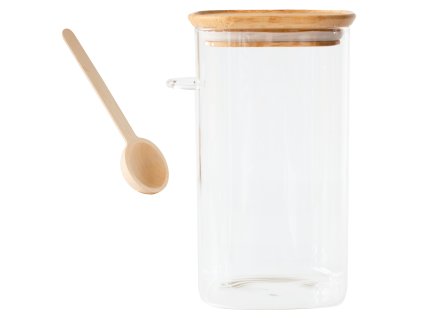 Koffiebus PKV-050 1,4 l, glas / bamboe, Pebbly