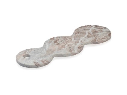 Decoratief dienblad SKAGEN 40 cm, bruin, marmer, Humdakin