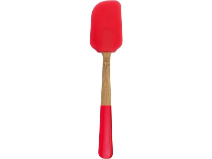 Spatel NBA138 28 cm, siliconen / bamboe, rood, Pebbly