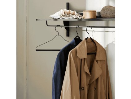 Kleerhanger 41 cm, set van 3 stuks, zwart, ijzer, stevig LIVING