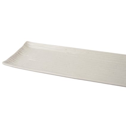 Serveerbord CONTOUR 33 x 10,5 cm, wit, keramiek, MIJ