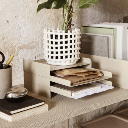 Bureau-organizer 2X2 28 cm, kasjmier, ijzer, stevig LIVING