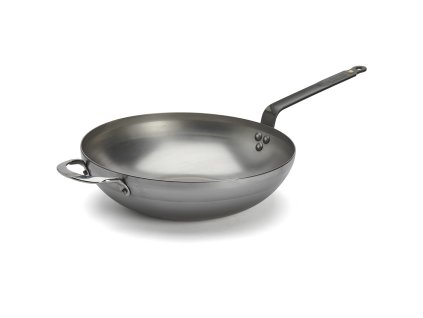 Wok MINERAL B 32 cm, zilver, staal, de Buyer