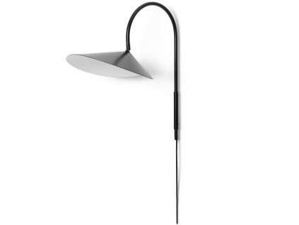 wandlamp ARUM 26 cm, zwart, aluminum, stevig LIVING