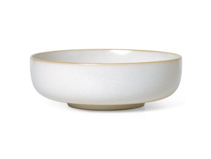 Serveerschaal SEKKI 23,5 cm, creme, aardewerk, stevig LIVING